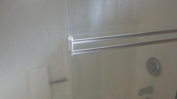 Before Cleaning of a Shower Door in Rancho Cucamonga, CA